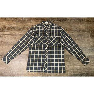 VINTAGE Sears Shirt Men’s MD Medium Kings Road Shop Perma Prest Plaid Disco